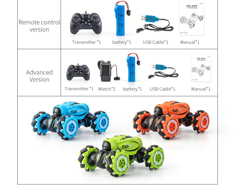 Holiday Sale! $49.99! Free Shipping!-Twisting Hand Remote Controlled Stunt Car